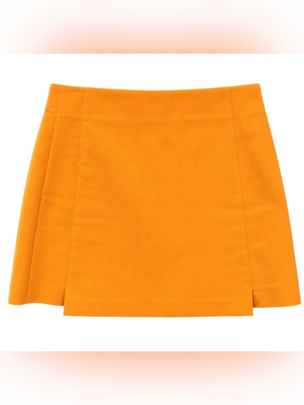 Zara Orange Mini Skort with Side Panels